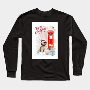 Cute Havanese Merry Christmas Santa Dog Long Sleeve T-Shirt